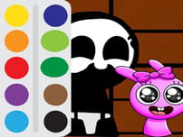 Baby Sprunki incredibox Coloring logo