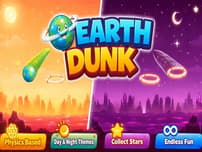 Earth Dunk Physics Arcade Game logo