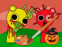 Halloween Sprunki Coloring Book logo