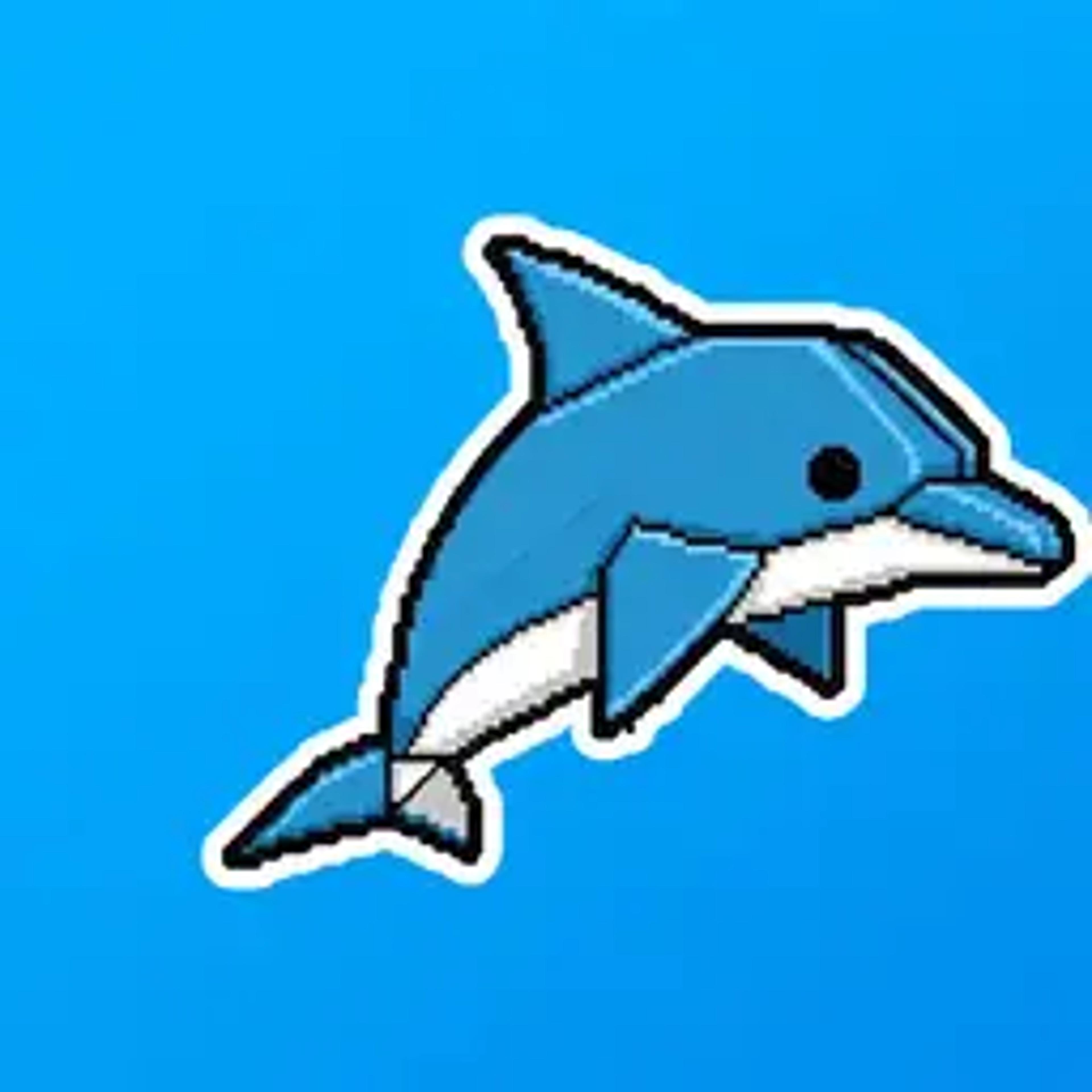 an origami dolphin