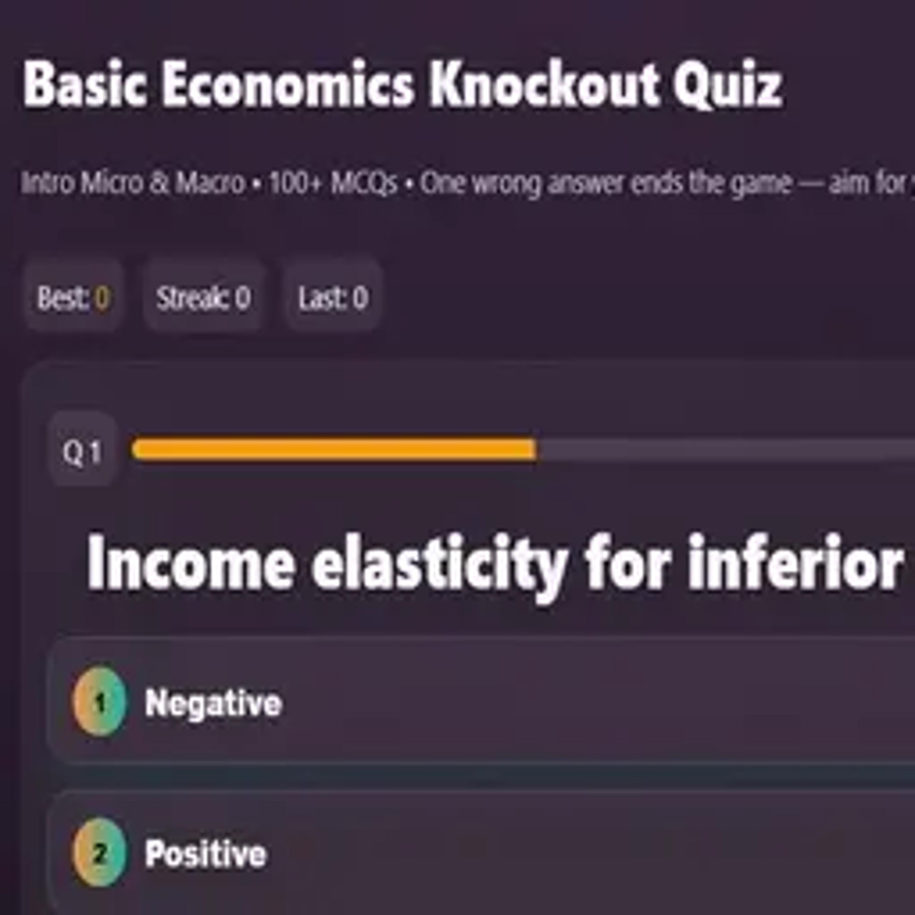 Basic Economics Multiple choice