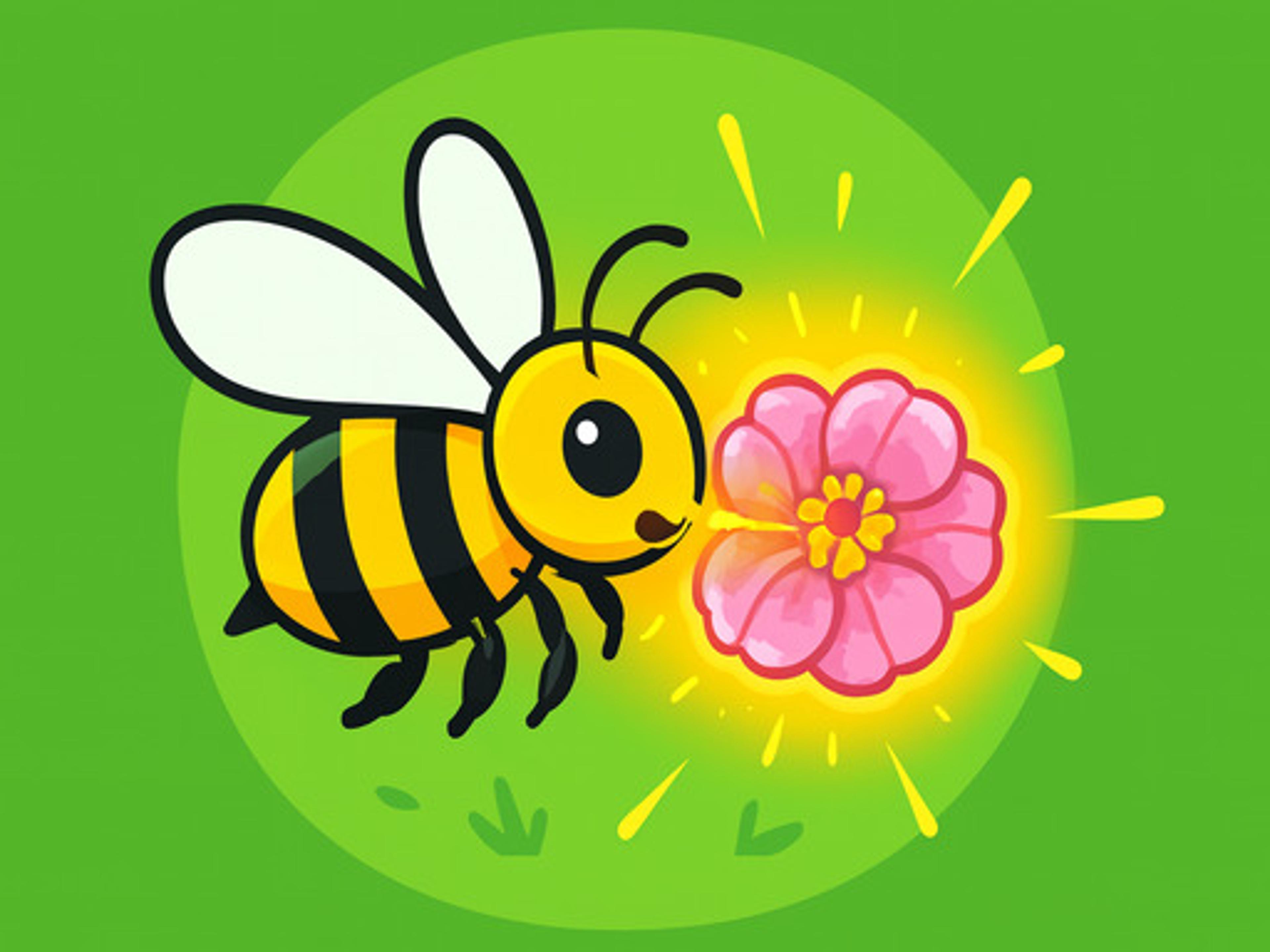 Bee and Flower logo