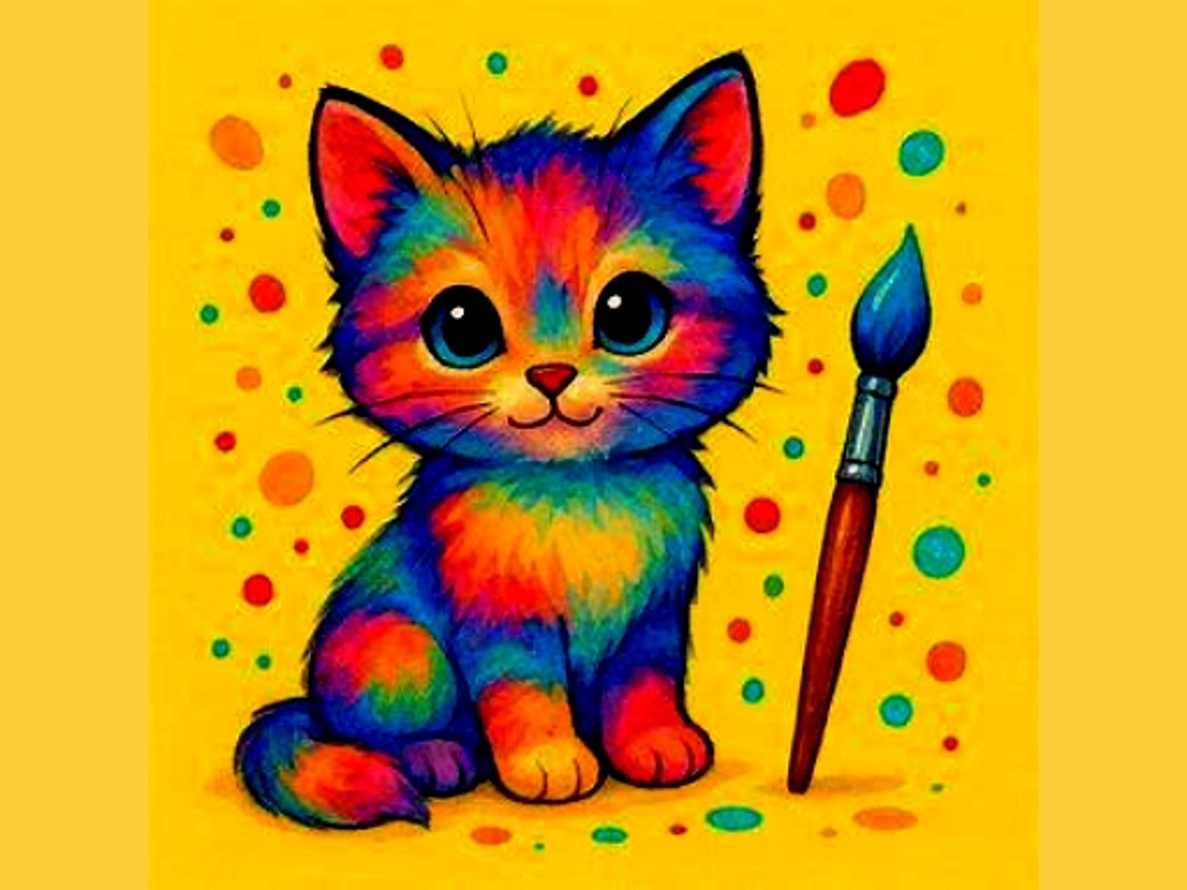 BTS Cute Kitty Coloring logo