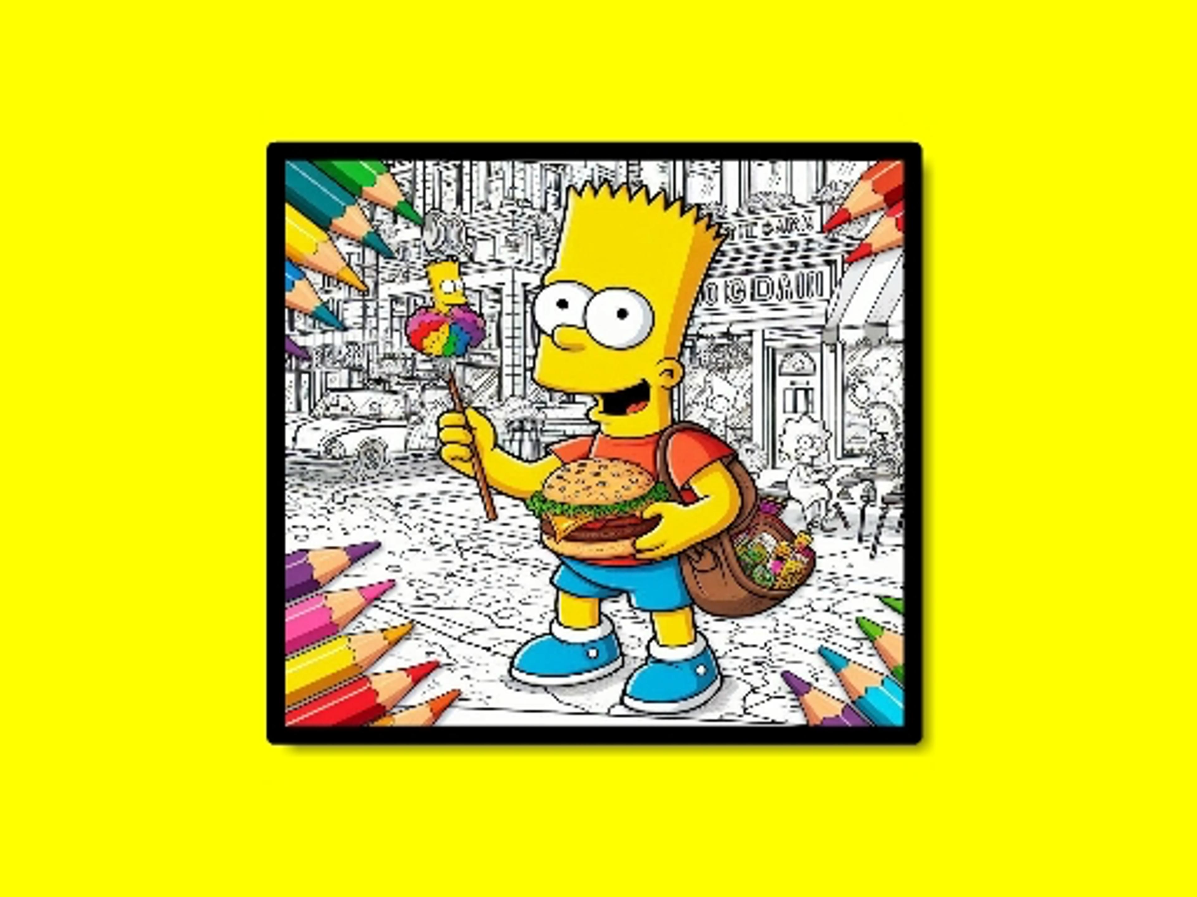 BTS Simpsons Coloring Book logo