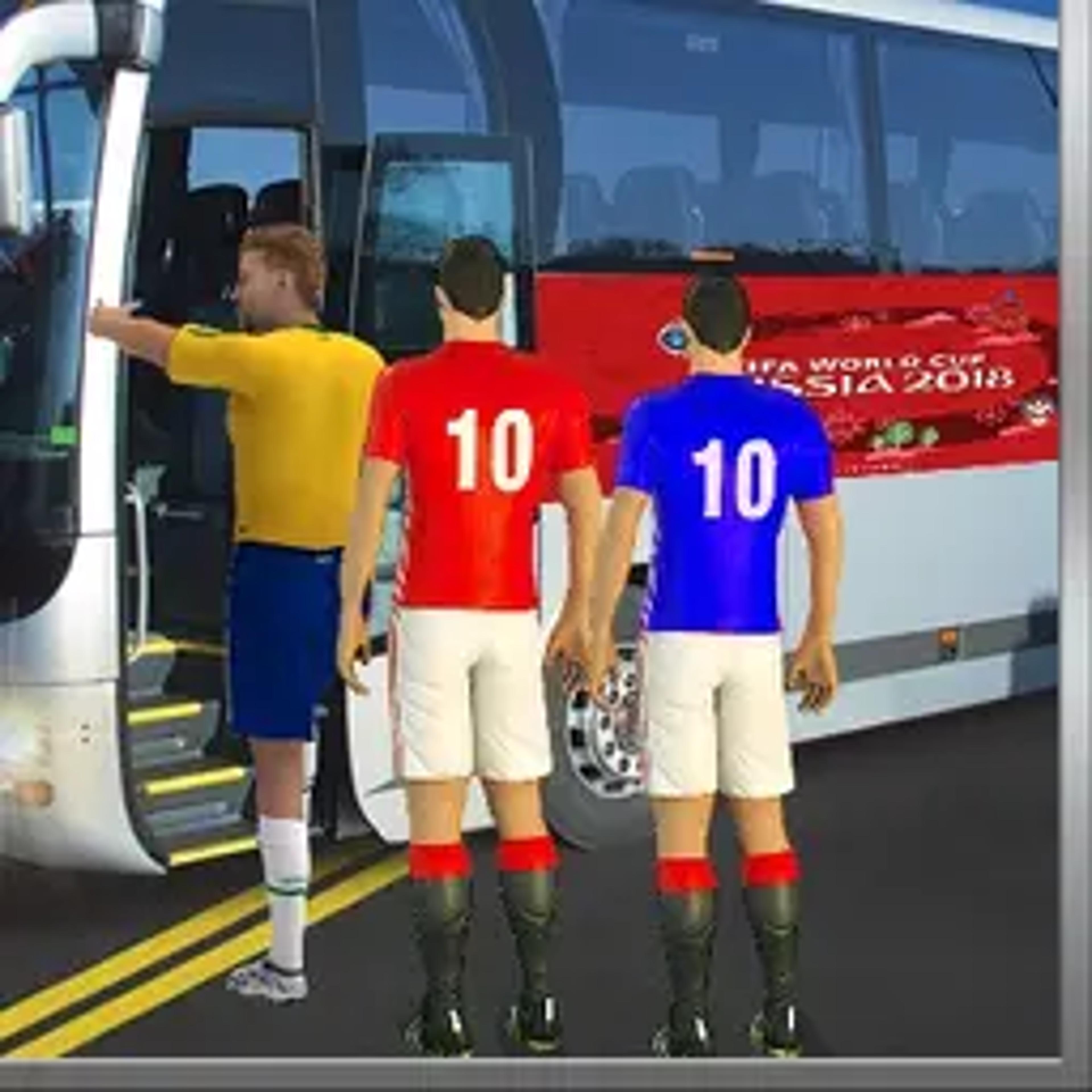 Bus Transport Footbal Players