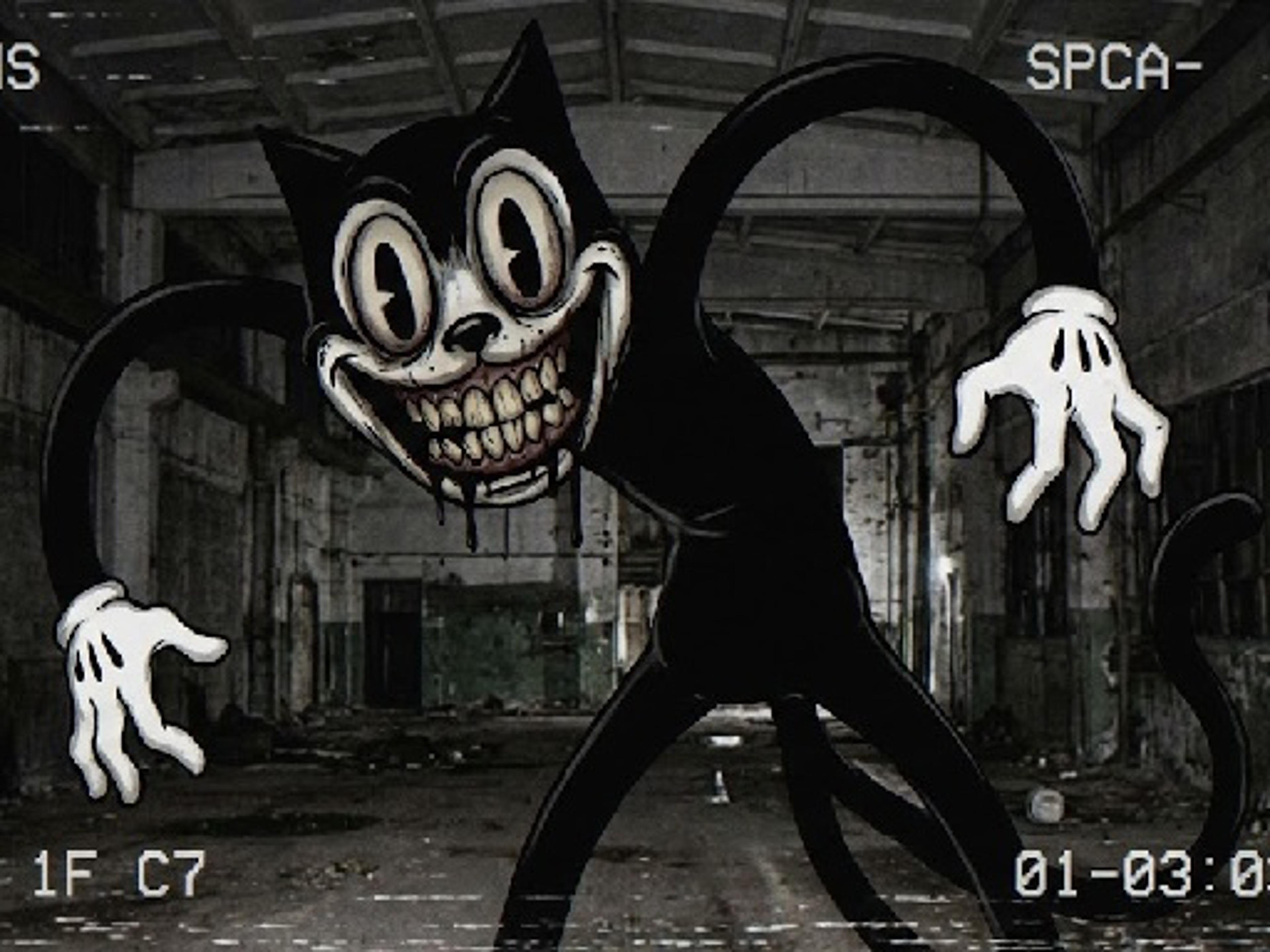 Cartoon Cat Scary logo