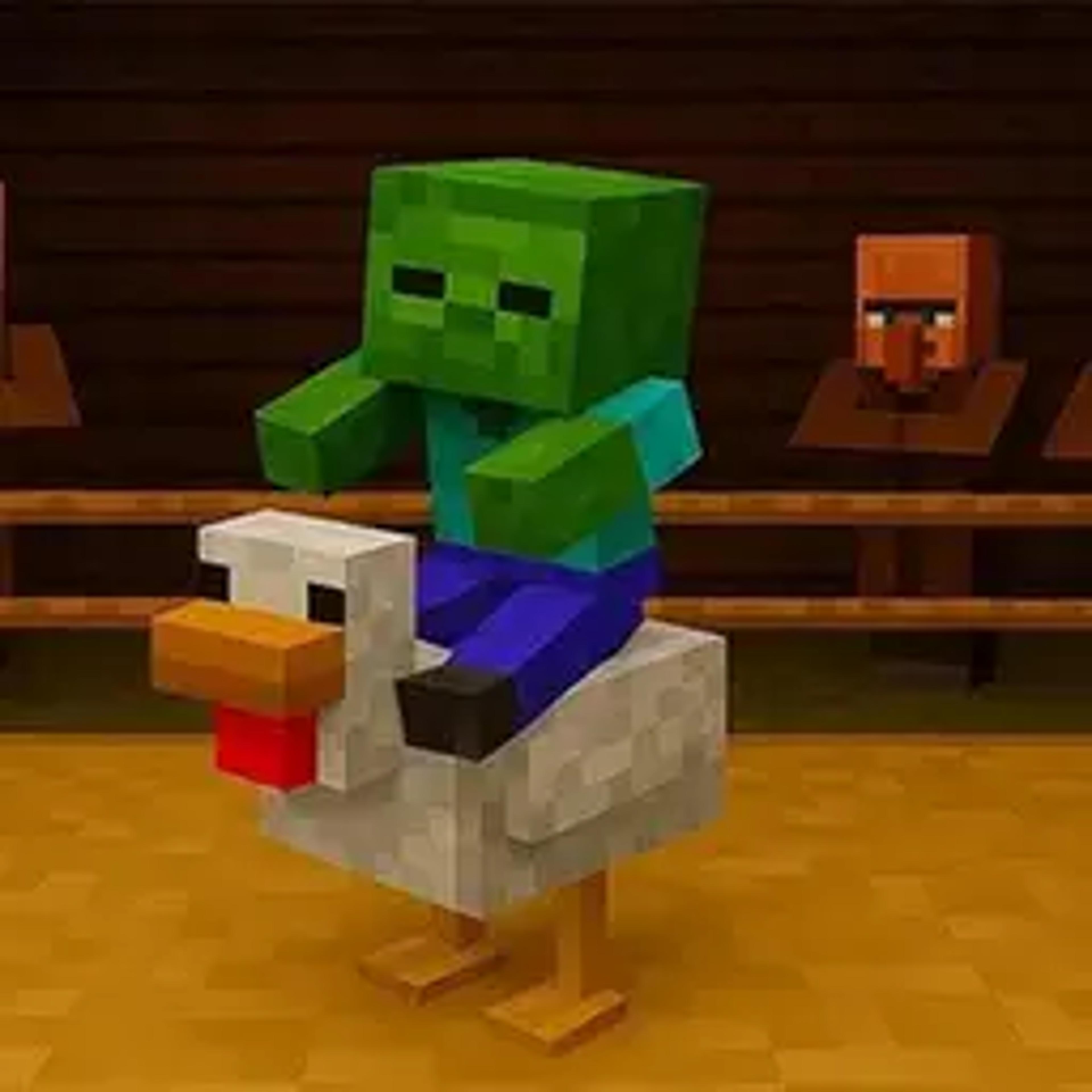 Chicken Jockey hidden lava chicken