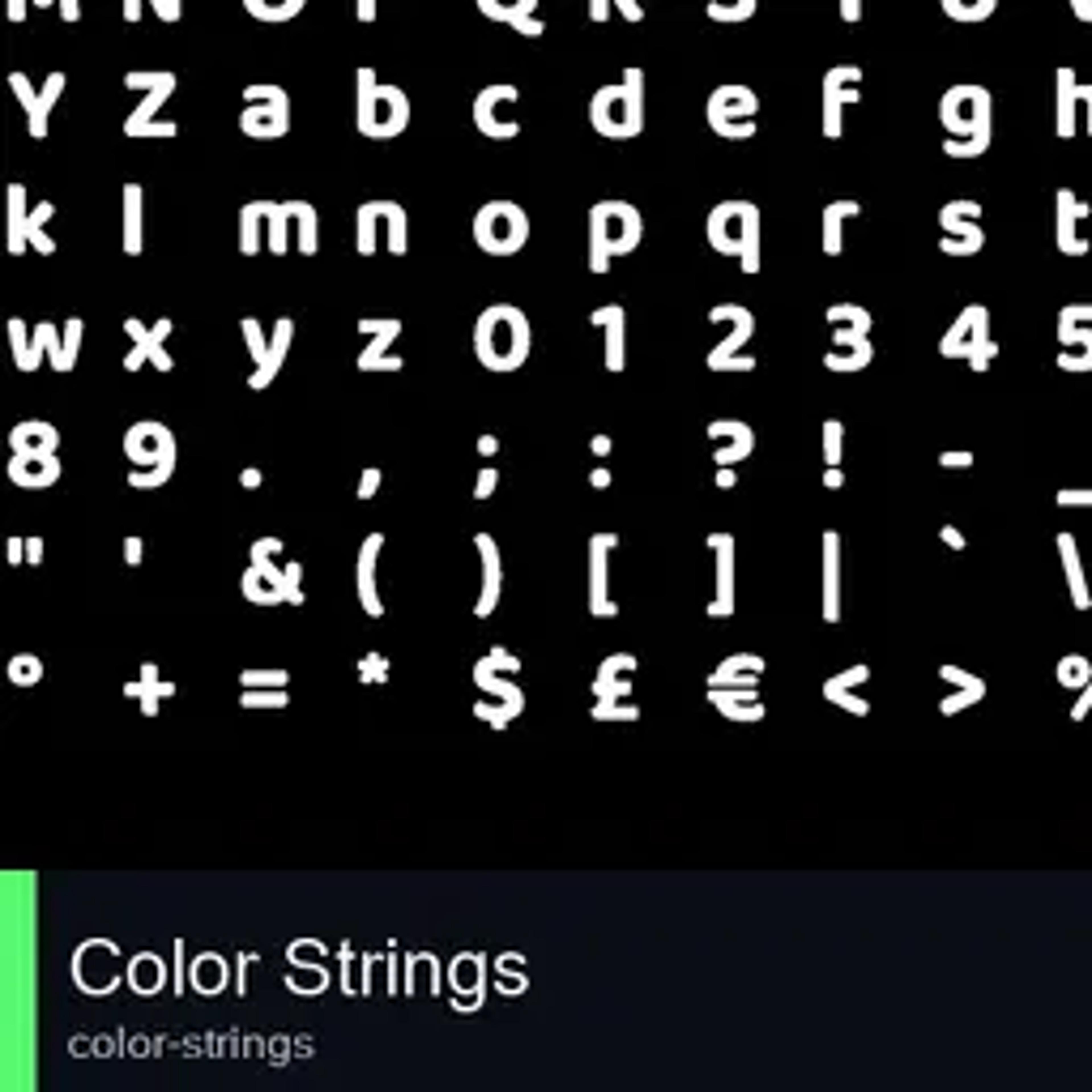 Color Strings