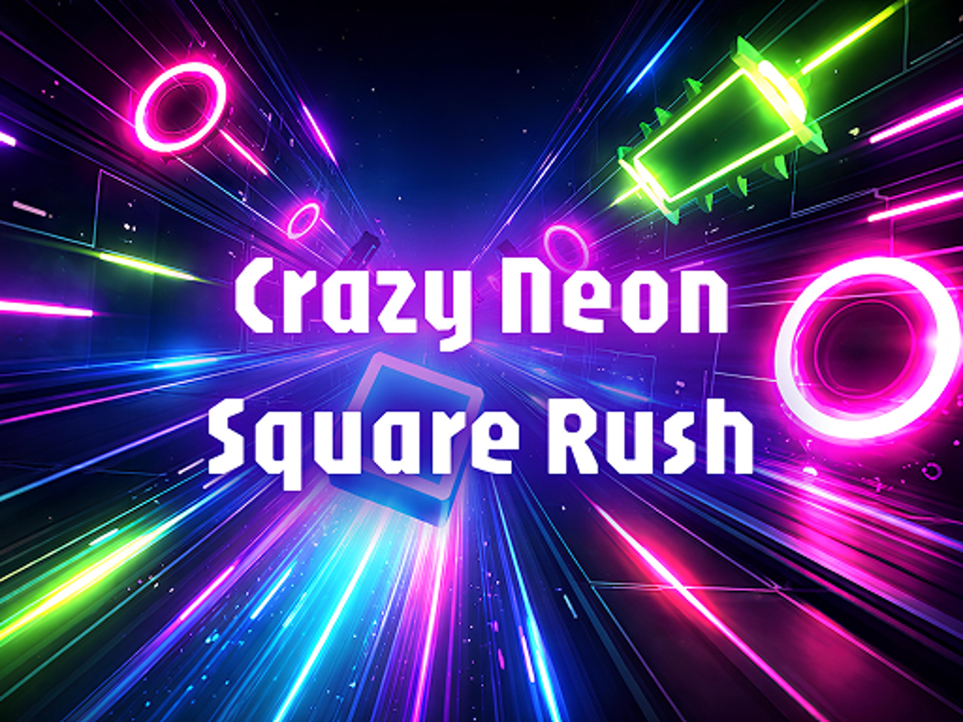 Crazy Neon Square Rush logo