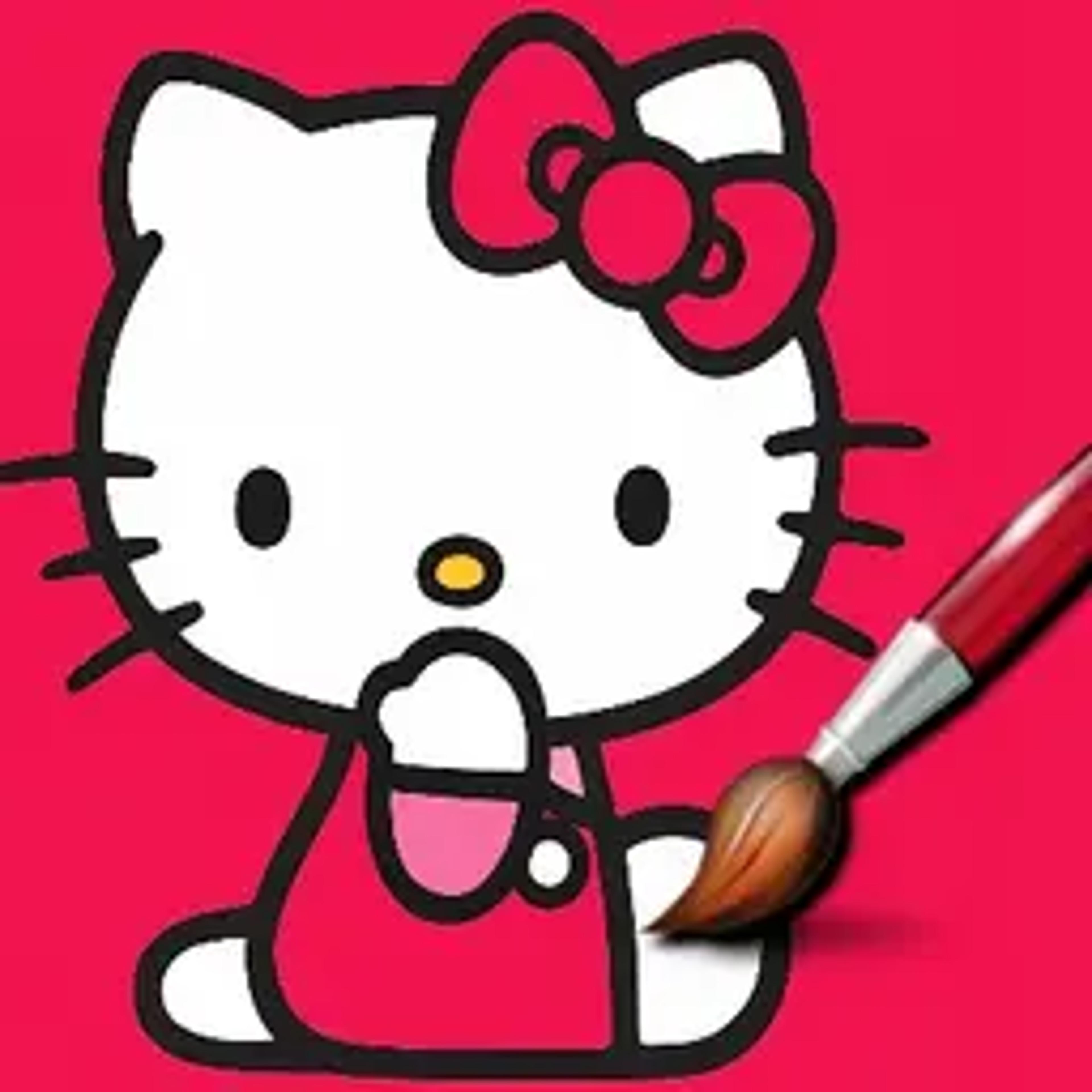 Easy Coloring Kitty