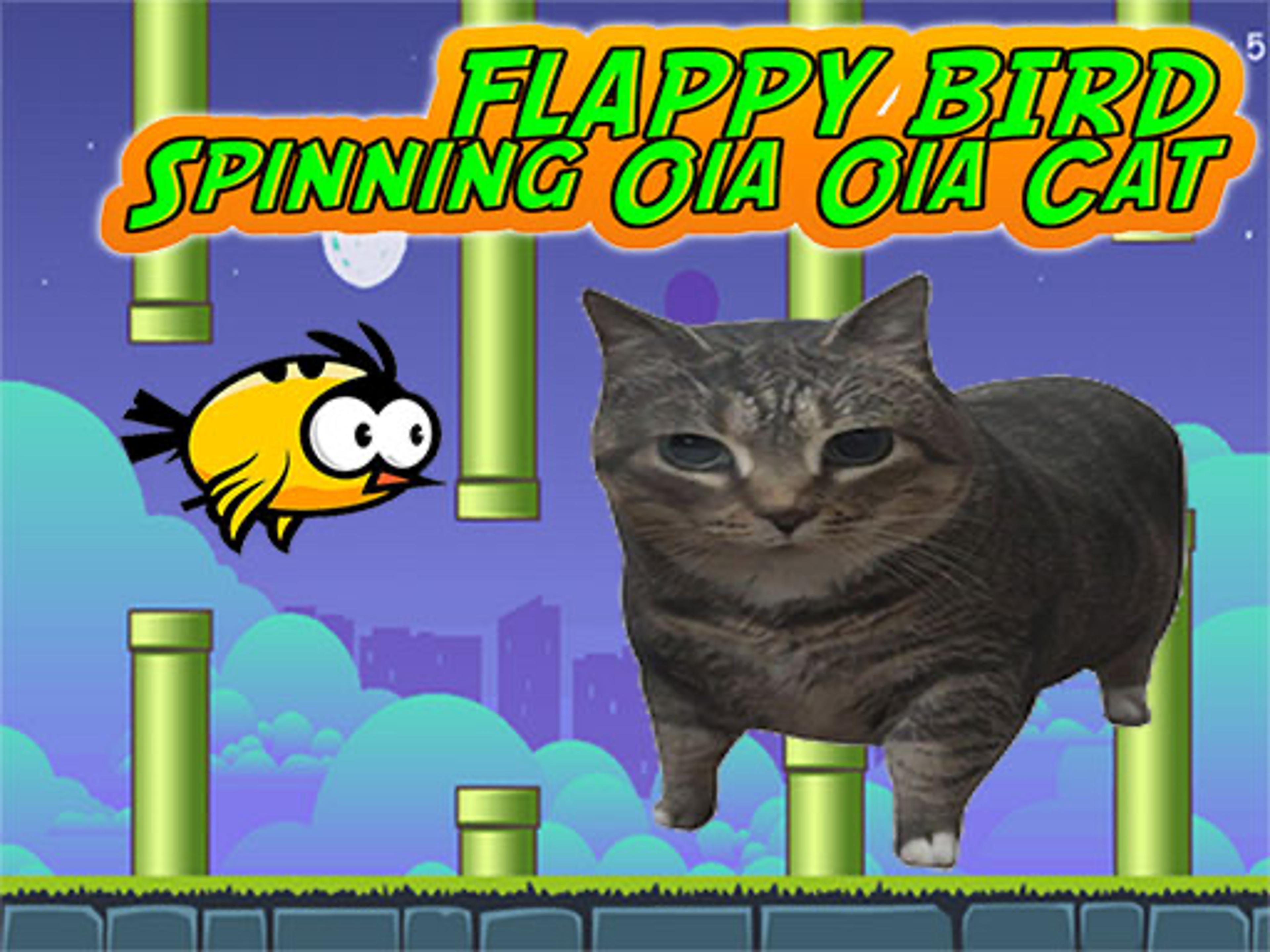 Flappy Bird Spinning oia oia Cat logo