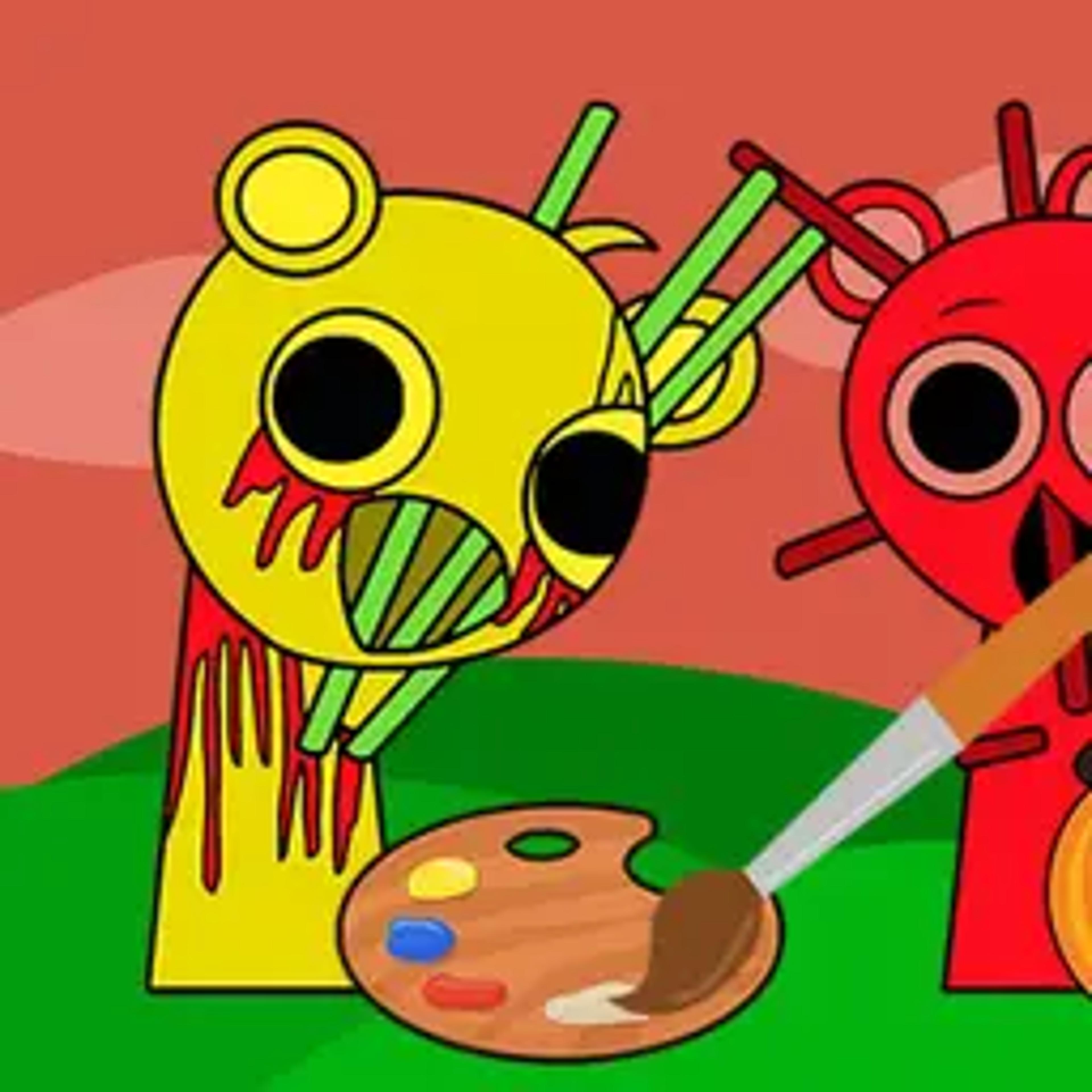 Halloween Sprunki Coloring Book