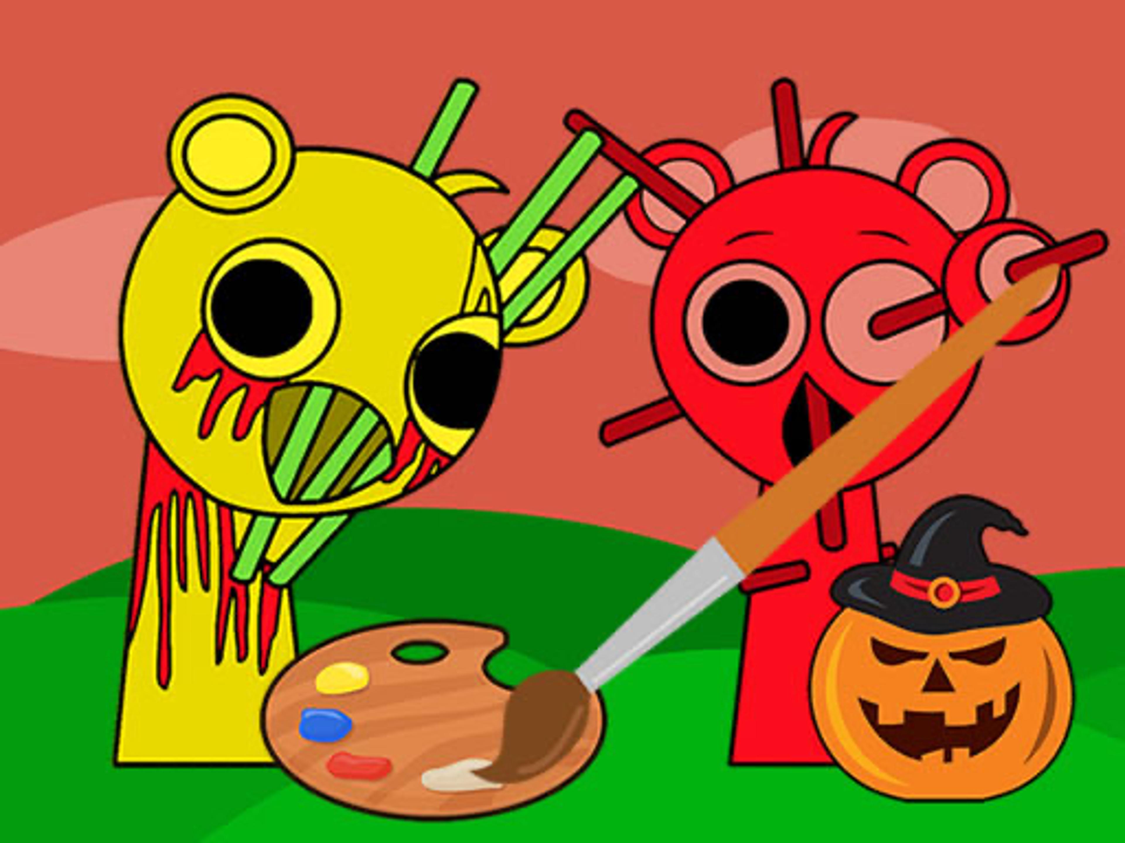 Halloween Sprunki Coloring Book logo