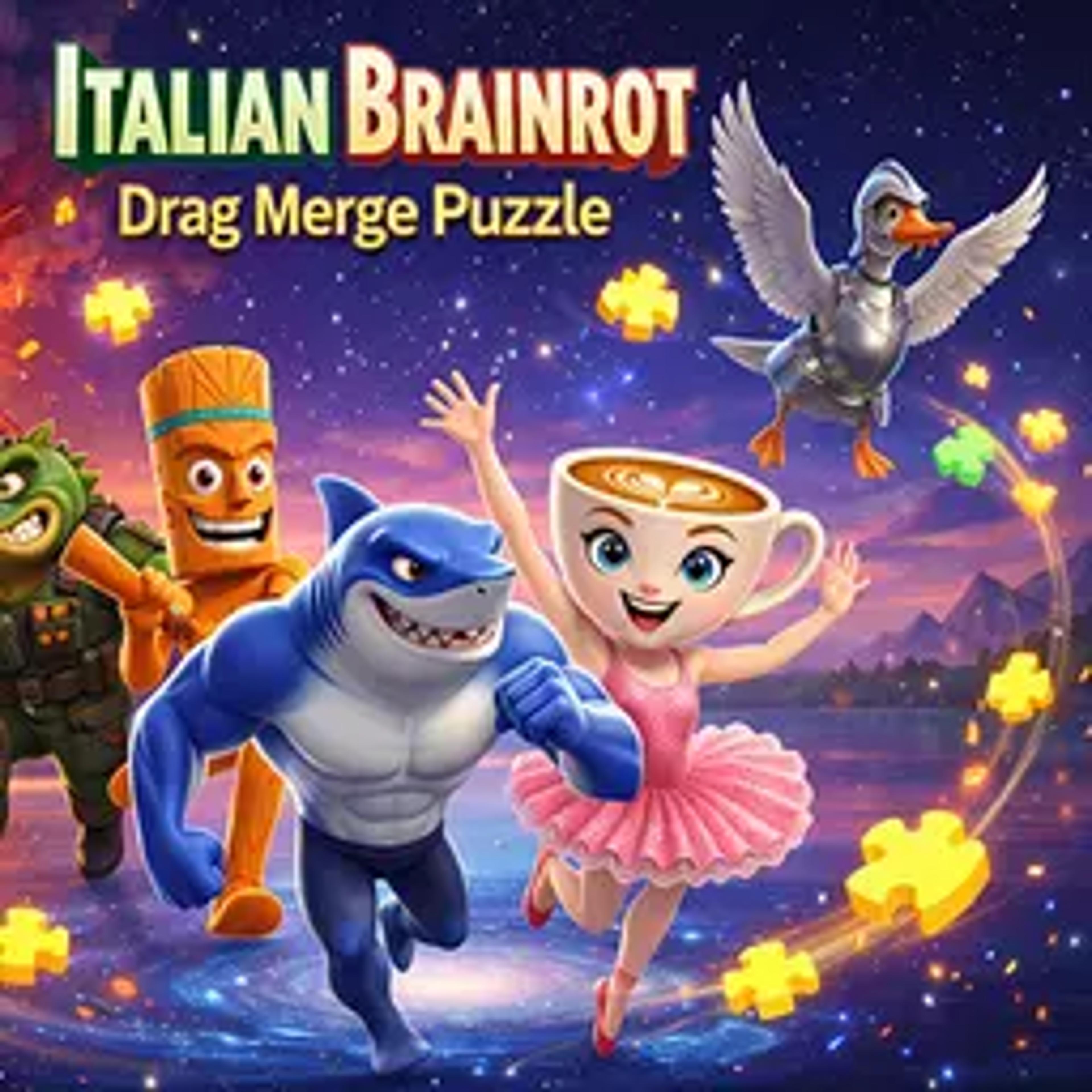 Italian Brainrot Drag Merge Puzzle