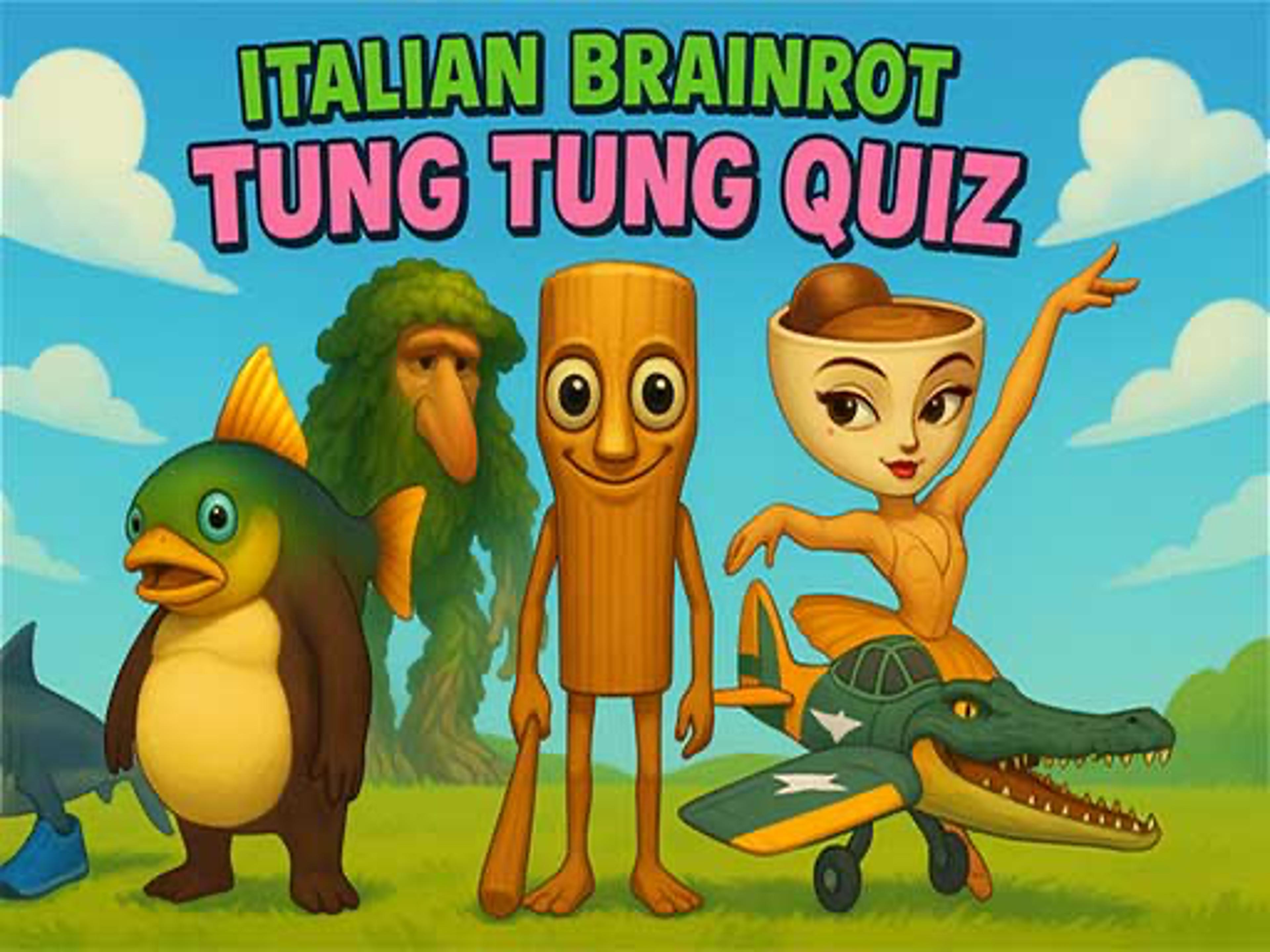 Italian Brainrot tung Tung Quiz logo