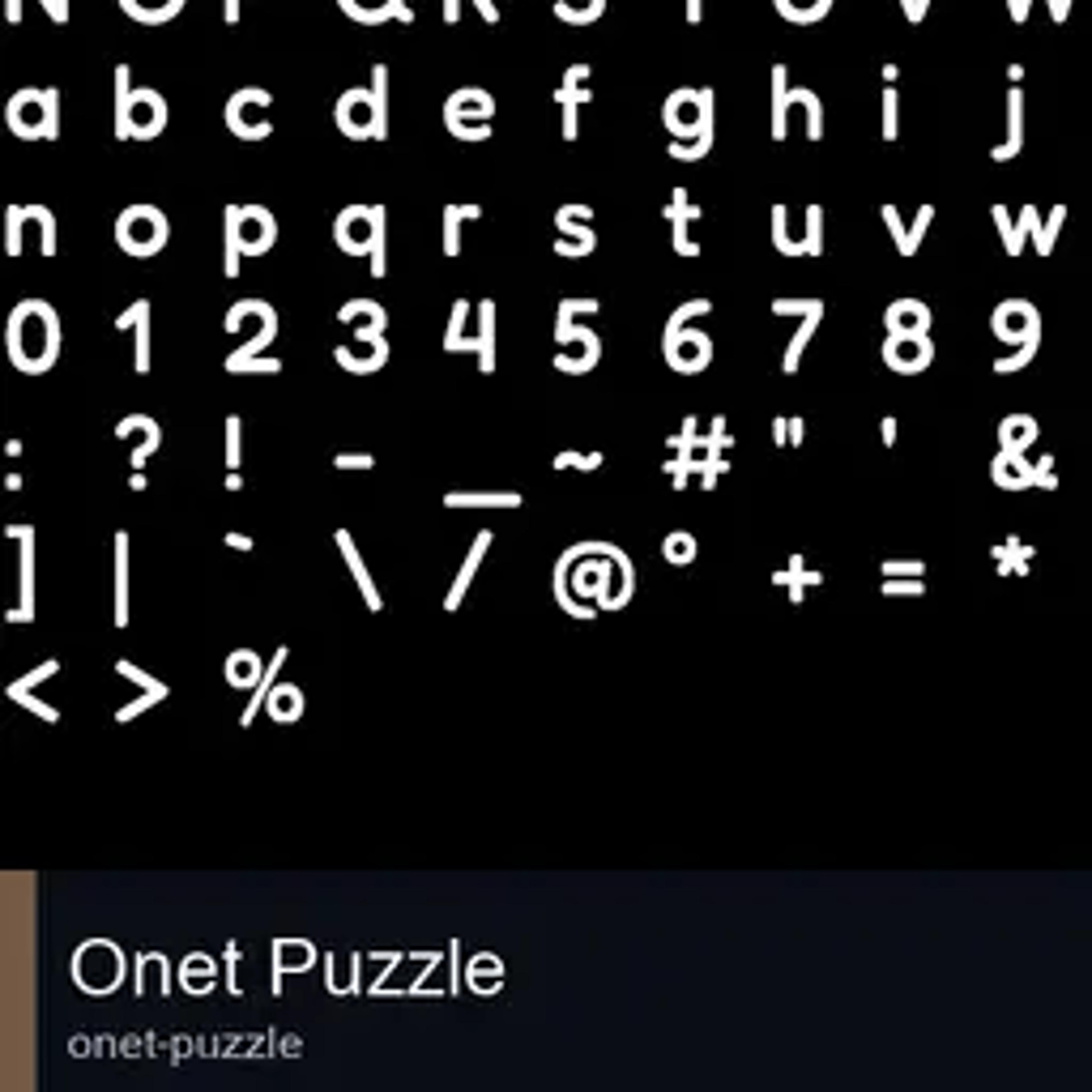 Onet Puzzle